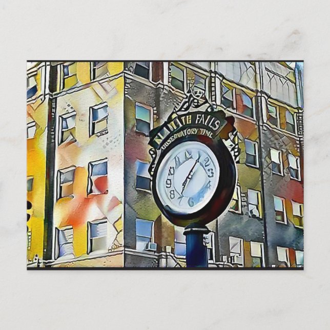 Cartão Postal Centro Klamath Falls OR (Frente)