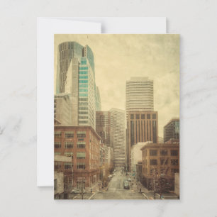 Cartão Postal Centro San Francisco estilo Vintage
