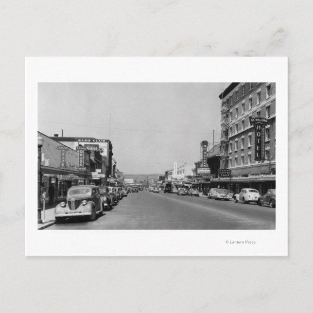 Cartão Postal Centro View of Chehalis, Washington Photoógrafo (Frente)