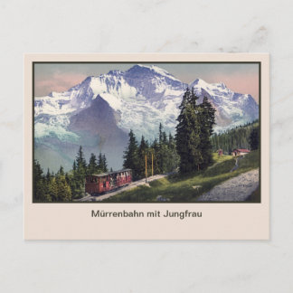 Cartão Postal cerca de 1900 Caminho de ferro Montanhês Jungfrau