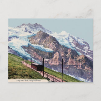 Cartão Postal cerca de 1900 Caminho de ferro Montanhês Jungfrau