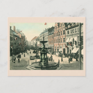 Cartão Postal Cerca de 1905 Copenhaga Amagertorv