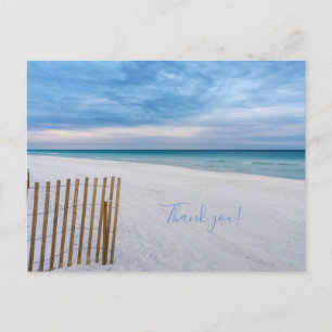 Cartão Postal Cerca de Praia Manhã Destin Flórida Obrigado