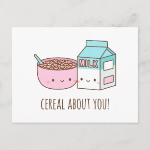Cartão Postal Cereal Fofo Sobre Você Dia dos Namorados