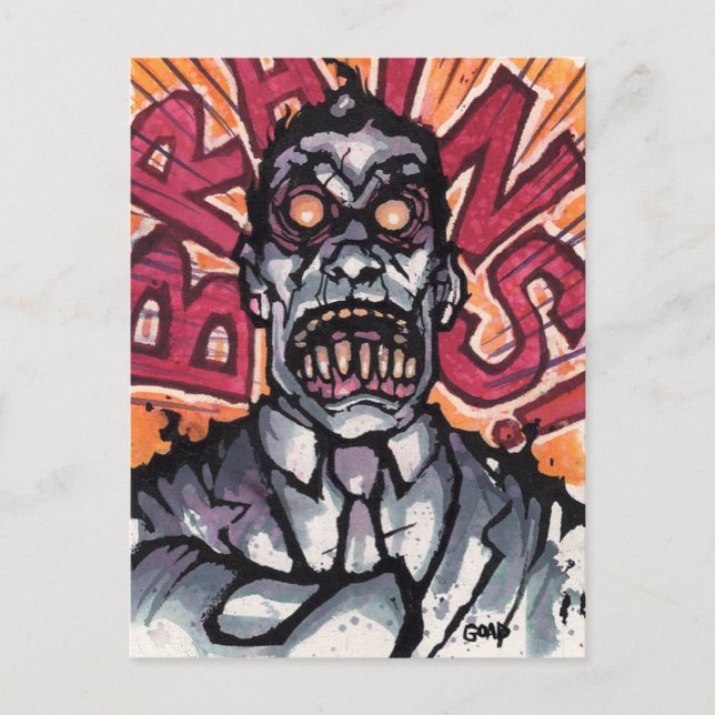 Cartão Postal Cérebro! Cartaz - Cabeça (Frente)