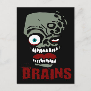 Cartão Postal Cérebros de zumbi