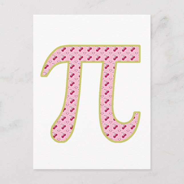 Cartão Postal cereja pi (tarte) (Frente)