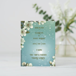 Cartão Postal Cereja Whimsical floresce com Sparkles