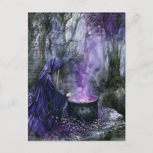 Cartão Postal Ceridwen Celtic Enchantress of the Cauldron (Frente)