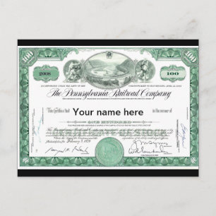 Cartão Postal Certificado de Existências PERSONALIZADAS da Pens