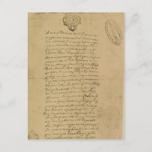 Cartão Postal Certificado de Nascimento de Napoleão, 1769