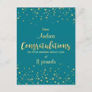 Cartão Postal Certificado de Perda de Peso de Êxito do Clube Sli