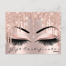 Cartão Postal Certificado Presente Lashes Olhos Maquiagem Artist