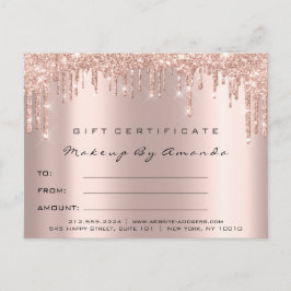 Cartão Postal Certificado Presente Lashes Olhos Maquiagem Artist