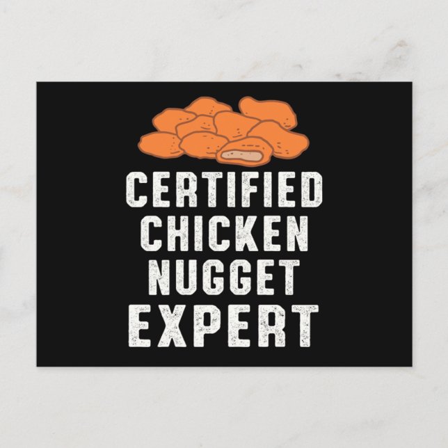 Cartão Postal Certified Chicken Nugget Expert Chickens Fun Gift (Frente)
