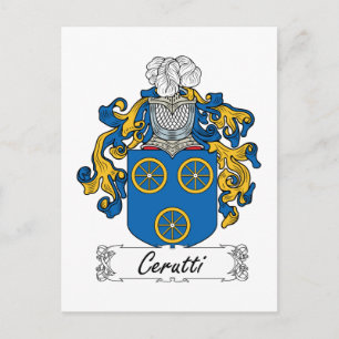 Cartão Postal Cerutti Family Crest