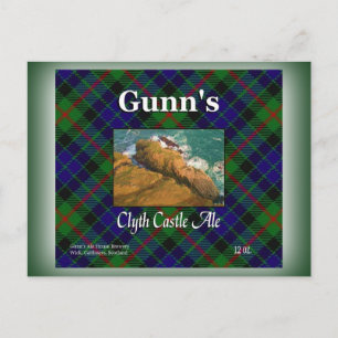 Cartão Postal Cerveja Clyth Castle Ale de Gunn