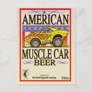 Cartão Postal cerveja de musculatura americana
