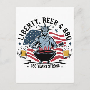 Cartão Postal Cerveja e Churrasco da Liberdade 250 Anos Fortes 4