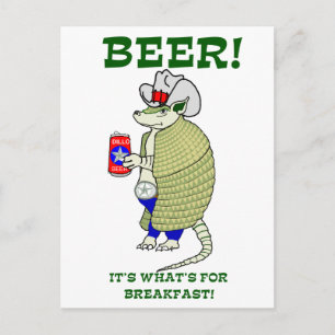 Cartão Postal Cerveja é o que é para o café da manhã