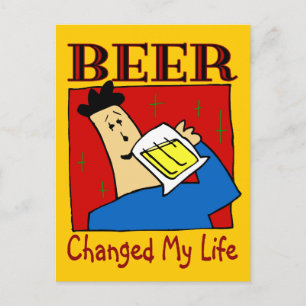 Cartão Postal Cerveja Mudou Minha Vida