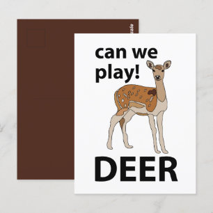 Cartão Postal Cerveja Podemos Brincar Cerveja Cute Deer
