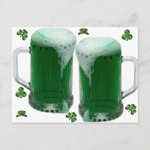 Cartão Postal Cerveja Verde Dia de São Patrício