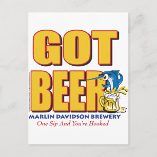 Cartão Postal Cervejaria Marlin Davidsons - Tem Cerveja