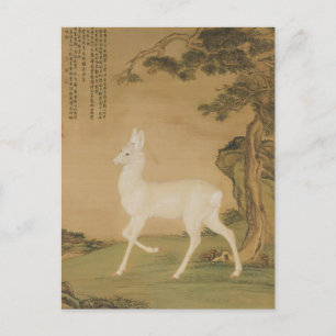 Cartão Postal Cervo auspicioso Arte Fina