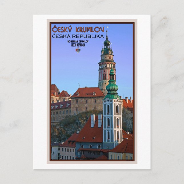 Cartão Postal Cesky Krumlov - Duas Torres (Frente)