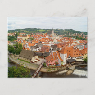 Cartão Postal Český Krumlov Sul Bohemia República Checa
