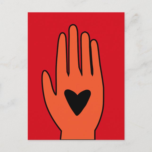 Cartão Postal Cessar-fogo agora mão design gráfica palestiniana (Frente)