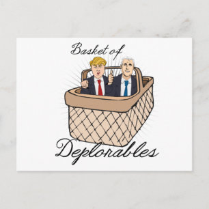 Cartão Postal Cesta de deploráveis - Pé de calmante - Anti-Trump