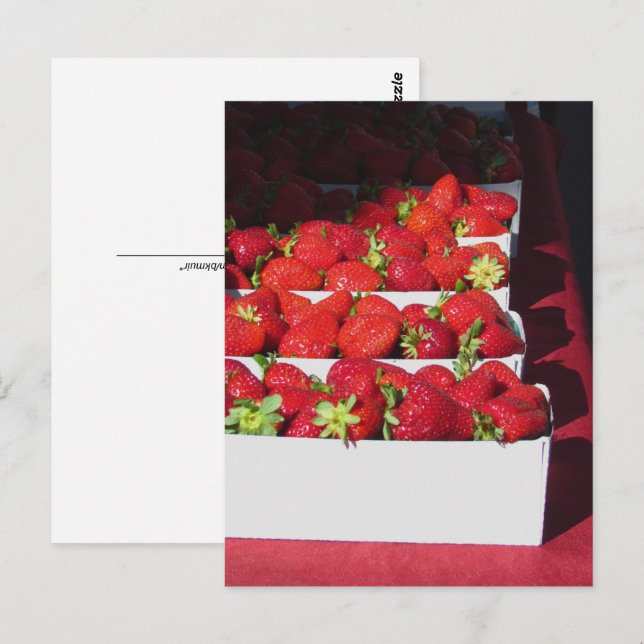 Cartão postal - Cestas de Morango (vrt) (Frente/Verso)