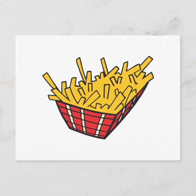 Cartão Postal cesto de batatas fritas (Frente)