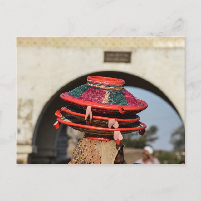 Cartão Postal Cestos para o Mercado em Harar, Etiópia (Frente)