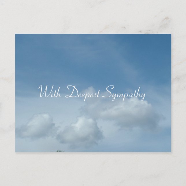 Cartão Postal Céu azul e cartão-postal das nuvens brancas. (Frente)