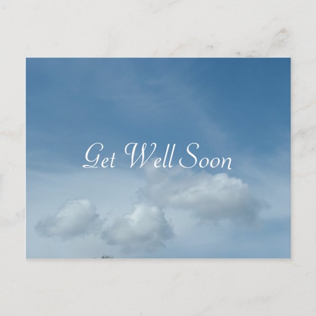 Cartão Postal Céu azul e cartão-postal das nuvens brancas. (Frente)