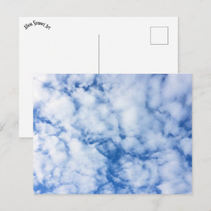 Cartão Postal céu azul e nuvens