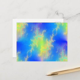 Cartão Postal Céu Azul e Ouros de Relâmpagos Amarelos
