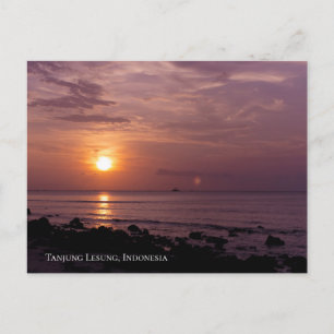 Cartão Postal Céu do Pôr do Sol Feixe de Luz Praia Crepúsculo Si
