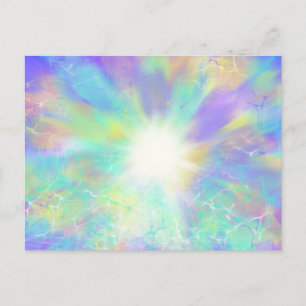 Cartão Postal Céus Celestiais Arte Abstrata Cristã Profética