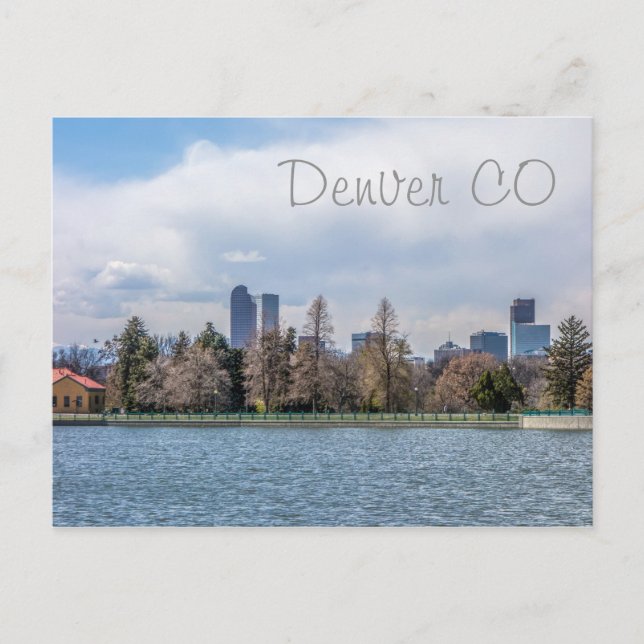 Cartão Postal céus da cidade de denver no colorado (Frente)