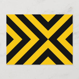 Cartão Postal Cevrons Amarelo e Preto