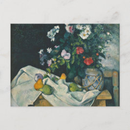 Cartão Postal Cézanne Ainda Flores de Vida e Fruta de Belas Arte