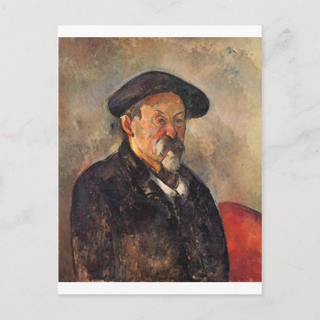 Cartão Postal Cezanne - Autorretrato com Barett (Frente)