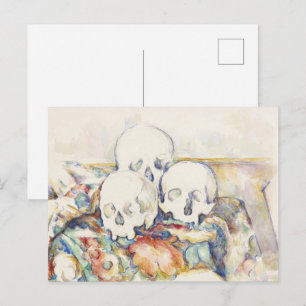 Cartão Postal Cezanne Os Três Crânios Cartaz de Arte Vintage Imp