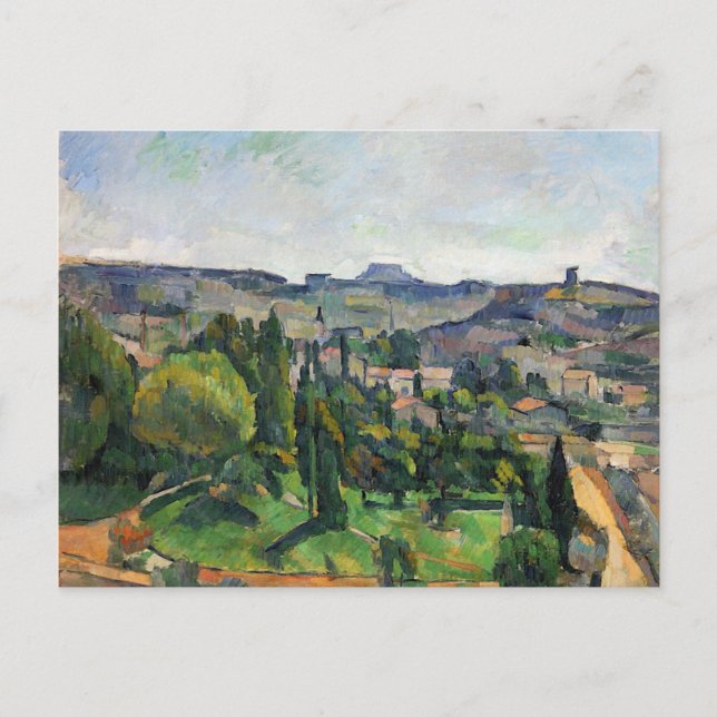 Cartão Postal Cezanne - Paisagem com Torre Rodoviária e Bell (Frente)