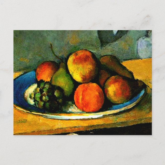 Cartão Postal Cezanne - Pêssegos, Peras e Uvas (Frente)