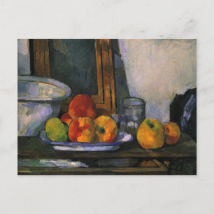 Cartão Postal Cezanne - Vida estática com placa de gaveta aberta